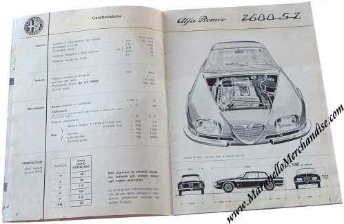 1965 Alfa Romeo 2600 SZ Zagato Owners Manual