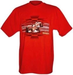 FRed Ferrari T-Shirt with Chequered Print FRed Ferrari T-Shirt with Chequered Print